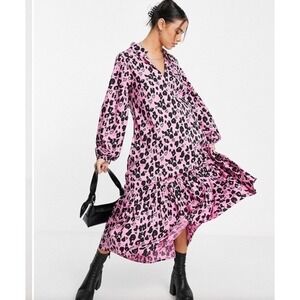 Native Youth Dress Size 22 Pink Leopard Events Office Brunch Career Boho Heart